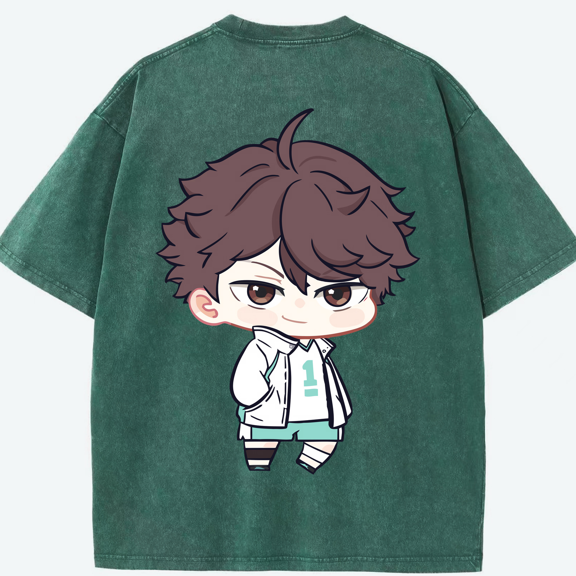 （画像用） ハイキュー!! Haikyu!! 綿100% ヴィンテージ風 半袖Tシャツ（背面プリント）